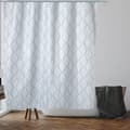Grå Duschdraperi med Lövmönster, Anti-Mögel, Mögelresistent | Vattenavvisande Tyg | 100% Polyester