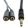 Helt ny 3,5 mm hane till 2 hona ljudsplitteradapterkabel