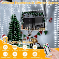 Miniatyrbild 3 av 5: Julbelysning 1000 LED 100 meter, IP67 Vattentät Plug-in Julgransbelysning med Fjärrkontroll, 8 Lägen, Dimbar, Hus Juldekorationer black
