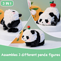Miniatyrbillede 2 af 5: Panda Mini Byggeklodser Sæt, Panda Søde Dyr Byggesæt, til Voksne og Børn, Panda Mikro Byggeklodser Sæt