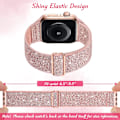 Miniatyrbild 2 av 4: Stretchiga nylon bling-remmar kompatibla med Apple Watch-rem 42mm 44mm 45mm 49mm, justerbar elastisk sport solo loop dam herr band, 3-pack 42/44/45/49MM
