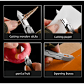 Miniatyrbillede 5 af 5: 1 stk. sammenfoldelig EDC, multiværktøj med skærefunktion, ergonomisk rustfrit stål foldbart multifunktionelt skæreværktøj