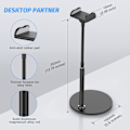 Miniatyrbillede 4 af 5: Mobiltelefonholder, 360° fleksibel justerbar bordtelefonholder med stabil base, doven skrivebordsmontering