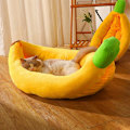 Miniatyrbild 4 av 5: Söt Banan Kattbädd Hus Husdjur Inomhus Mjuk Varm Mysbädd Hund Valp Katt Bo Hus Mysig Sovbädd Lugnande Bädd
