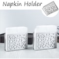Miniatyrbillede 5 af 5: Servietholder Hul Design Rustfrit Stål Fritstående Vævsdispenser Spisebord Bordplade Servietstativ