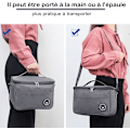 Miniatyrbilde 4 av 5: 8L Isolert Lunsjbag for Varm og Kald Bruk, Sammenleggbar Isolert Lunsjboksbag, Bærbar Isolert Kjølebag for Måltider