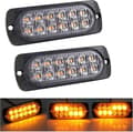 St LED Amber Stroboskop Bromsljus, 12V-24V 3000K LED Ljusramp Säkerhetsblinkfyr