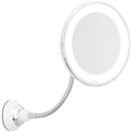 Miniatyrbillede 1 af 5: LED Forstørrelsesspejl med Fleksibel Arm og 360° Rotation - til Badeværelse med Sugekopmontering - 17,5 cm