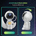Miniatyrbilde 5 av 5: Astronaut Galaxy Projektor, Astronaut Projektor, Stjerneprojektor med Timer og Fjernkontroll, USB-drevet Rommann Lysprojektor