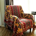 Bohemisk geometrisk filt, Boho tyg soffa filt överdrag för soffa säng stol vardagsrum, sovrum