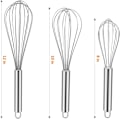 Miniatyrbillede 2 af 5: Rustfrit Stål Piskeris Sæt 8\" 10\" 12\" Køkken Piskeris Ballon Piskeris Køkken Wisk Trådpiskeris