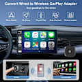 Miniatyrbillede 2 af 6: Trådløs CarPlay til iPhone, Trådløs CarPlay Dongle Konverterer Kablet til Trådløs, til Biler fra 2017-2024 & iPhone iOS 11+