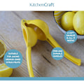 Miniatyrbillede 4 af 5: Citronpresser, håndholdt citronjuicer, 22,5 x 7,5 x 5 cm, gul