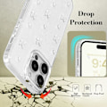 Miniatyrbillede 3 af 5: Etui til iPhone 14 Pro, Bling Glitter 3D Sløjfe Telefon Etui Sødt Glitrende Krystalklart Slankt Blødt Holdbart Beskyttelsescover White iPhone 14 Pro