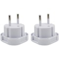 Miniatyrbild 1 av 5: EU Reseadapter | UK 3-PIN till Europeisk 2-PIN Kontaktomvandlare Typ C, E, F för Spanien, Frankrike, Italien, Sverige, (2-pack)