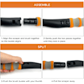 Miniatyrbilde 3 av 7: 27” Snøbørste, 2-i-1 Avtakbar Bilskrape for Frontrute med Ergonomisk Skumgrep for Biler, Varebiler og SUV