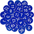Pikkukuva 1 / 5: Muoviset numerolaput kaiverretut numeroidut laput ID-laput avainlaput ilman reikää (1-50)