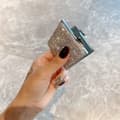 Dubbelsidig Fällbar Sminkspegel - Fickformat, Strassdekor, Kompakt för Hem, Resor, Utomhusbruk