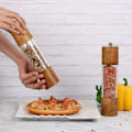Miniatyrbilde 5 av 5: Premium Akryl Salt og Pepperkvern Sett, Manuelle Salt- og Pepperkverner, Tre Shakere med Justerbar Keramisk Kjerne