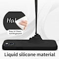 Pikkukuva 4 / 5: Nestemäinen silikonikotelo, koko vartalon suojaava peitetty geelikumi ohut iskunkestävä suojakotelo mikrokuituvuorella, iPhone 15 Case6.1 tuumalle