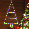 Miniatyrbillede 1 af 5: Batteridrevne Julelys - 93cm LED Stige Julelys, 8 Tilstande, Stige Juletræslygter til Julepynt Colorful