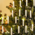 Miniatyrbilde 1 av 5: 10 stk. LED juletrelys, flammeløse LED-juletrelys med fjernkontroll, timer og 4 moduser