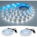 Miniatyrbild 1 av 4: 5V USB LED-remsa kall vit 6000K USB-driven 4M (2 st) Flexibel SMD2835 Hög ljusstyrka Ej vattentät IP20 LED-bandljus