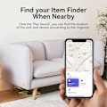 Miniatyrbild 6 av 7: Nyckelfinnare, Plånboks Tracker Fungerar med Apple Hitta Min (endast iOS), Utbytbar Batteri, Vattenresistent, Bluetooth Objektfinnare (Svart, 2 Pack)