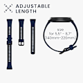 Pikkukuva 3 / 4: Huawei Band 6 -yhteensopivat rannekkeet - 2 x Vaihtosilikonirannekkeet - tummansininen / pölyinen vaaleanpunainen