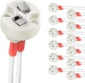MR16 GU5.3/G4 sockel, dubbelstiftbas, kompatibel med 12V halogen-/LED-lampor, keramisk sockel, 12-pack.
