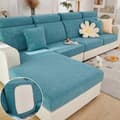 Sofföverdrag för sittdynor, stretchigt sofföverdrag, 1-sits, L-formad schäslongmöbelskydd