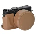 För Leica D-Lux 8 Kameraväska PU Läder Skyddsfodral med Linsskydd - Khaki