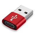 Typ C Hona till USB 3.0 Hane Konverter Dataöverföring Mini Laddningsadapter - Röd
