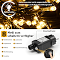 Miniatyrbillede 2 af 4: LED Lyskæde 3x3m 320 LED Net Lys 8 Tilstande Gardinlys med Stik til Bryllupsfest