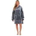 Miniatyrbillede 2 af 5: Hætteklæde Tæppe Top Lounge Fleece Sherpa Originale Tæpper Sweatshirt Hættetrøje Som Set På TV Varm Blød Hyggelig One Size