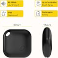Miniatyrbild 3 av 7: Nyckelfinnare, Plånboks Tracker Fungerar med Apple Hitta Min (endast iOS), Utbytbar Batteri, Vattenresistent, Bluetooth Objektfinnare (Svart, 2 Pack)
