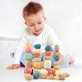 Miniatyrbilde 2 av 4: 36 Deler Stable Balanserende Stein Fargerike Treklosser Leker Byggeklosser for 3 År Gamle Barn Gutter Jenter