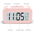 Miniatyrbild 3 av 4: Väckarklocka 4,3\" LED-display, Digital väckarklocka med batteridrift, Snooze, Lätt att använda, Temperaturkalender, 12/24 timmar