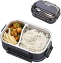 304 Rostfritt Stål Lunchlåda Läcksäker Matförvaringsbehållare, Bento Box för Vuxna, Män, Kvinnor