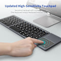 Miniatyrbilde 2 av 5: Sammenleggbart Bluetooth-tastatur, bærbar mini trådløst BT-tastatur i lommeformat med berøringsplate for Android, Windows, PC, nettbrett