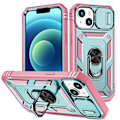Miniatyrbillede 1 af 3: Stødsikkert hårdt cover med linsebeskyttelse kompatibelt med iPhone 13 Mini