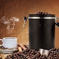 Miniatyrbilde 1 av 3: 1500ML Kaffeboks for malt kaffe, Kaffebønnebeholdere, Lufttett kaffeoppbevaringsboks med skje, Svart