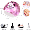 Miniatyrbilde 5 av 5: UV LED Neglelakk Lampe Raskere Negletørker for Gel Polish, Negleherdingslampe med 4 Timer Innstilling Auto Sensor LCD Skjerm
