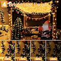 Miniatyrbillede 4 af 5: Julelys 1000 LED 330 FT, IP67 Vandafvisende Stikkontakt Juletræslygter med Fjernbetjening, 8 Tilstande, Dæmpbar, Hus Julepynt Warm colors