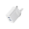 Miniatyrbillede 4 af 4: iPhone USB Stik, Dobbelt USB Oplader Stik Adapter UK 3 Ben Stikkontakt Oplader Dobbelt Port