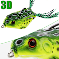 Miniatyrbillede 4 af 5: 5 stk. Topwater Frø Lokkemad, Frø Fiskelokkemad Bløde Fiskekroge, Hul Krop 3D Øjne Frø Lokkemad Ukrudtsfri Swimbait med Krog