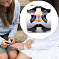 Miniatyrbilde 4 av 5: 1 rull/300 stk Runde Tupper Design Harde Korte Neglekunst Klistremerker Negleforlengelsesguide Selvklebende Tupper