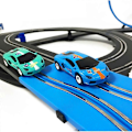 Miniatyrbillede 5 af 5: 1:64 Sporvognsbane Elektrisk Autorama Kredsløb Dobbelt Elektrisk Fjernstyret Legetøjsbil Interaktiv Racerbane Legetøj Racerbane