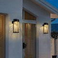 Miniatyrbild 3 av 7: 2-pack solcellslampor med sprucket glas för vägg, staket, trädgård, utomhus, vattentäta SMD LED-lampor för uteplats, däck, grind, gård, dekoration, varmt vitt