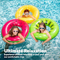 Miniatyrbild 4 av 5: Pool Uppblåsbara Badringar (3-pack), Frukt Uppblåsbara Poolleksaker för Poolpartydekorationer